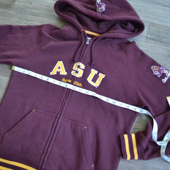 NWOT ASU Arizona State University Women's Champion Varsity Zip-up Sweatshirt M - Picture 3 of 5